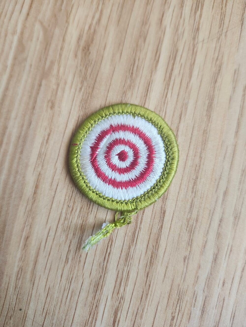 Vintage BSA Boy Scouts of America Archery Merit Badge Patch Target Bullseye